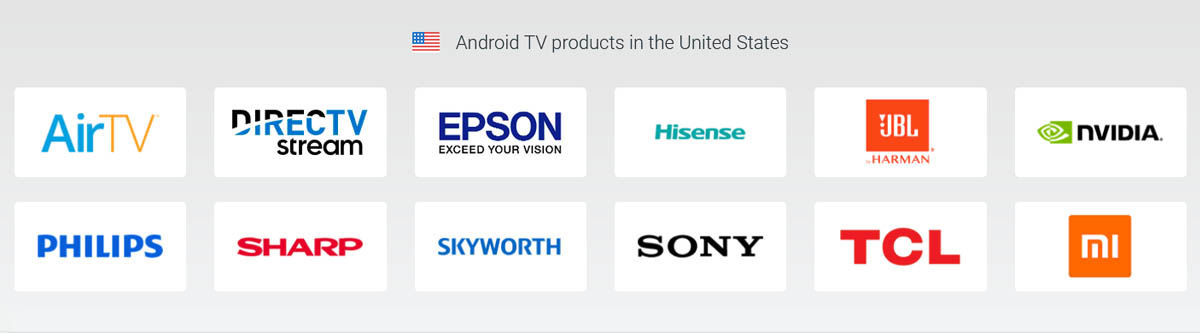 marcas con licencias android tv estados unidos