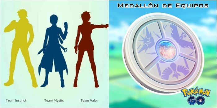 medallon de equipos pokemon go