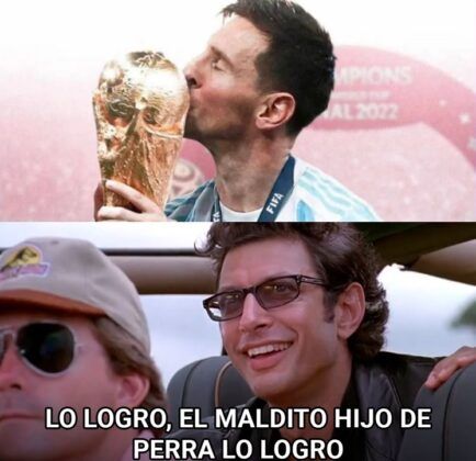 meme messi besando copa del mundo campeon qatar 2022