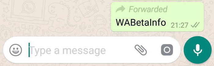 mensaje reenviado whatsapp