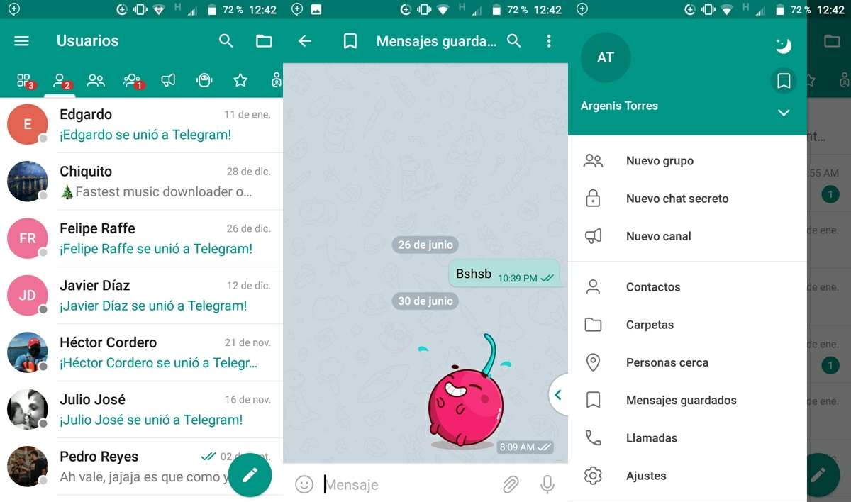 messenger plus app de telegram que se parece a whatsapp