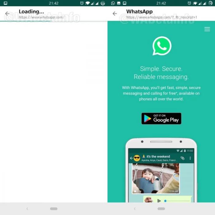 navegador integrado whatsapp