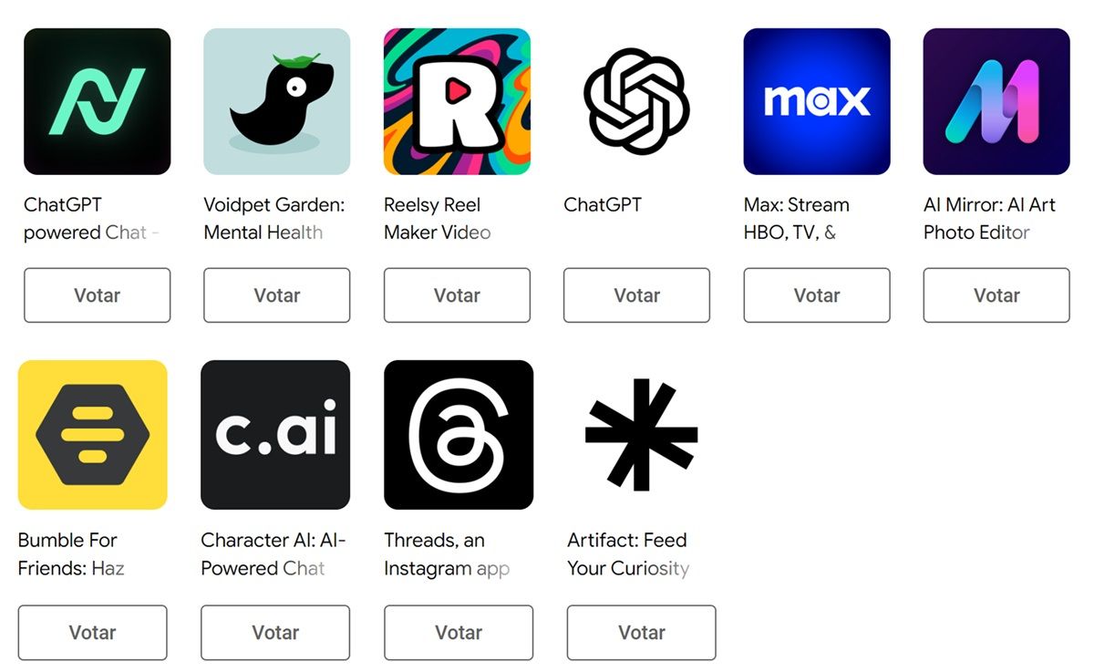 nominados a mejor app de google play 2023