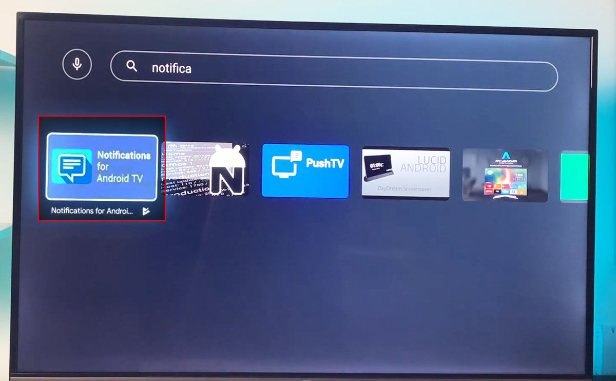 notifications for android tv app