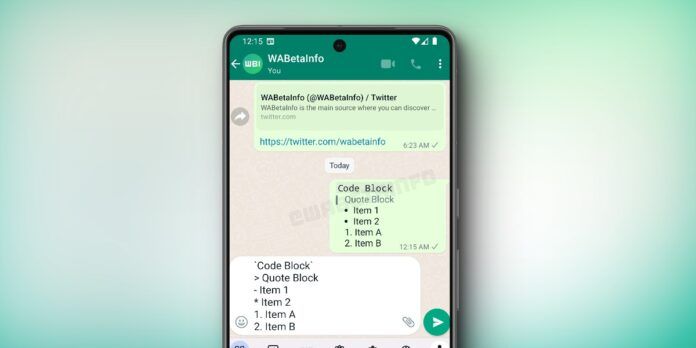 nuevas opciones para dar formato al texto en whatsapp