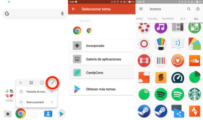 pack de iconos android
