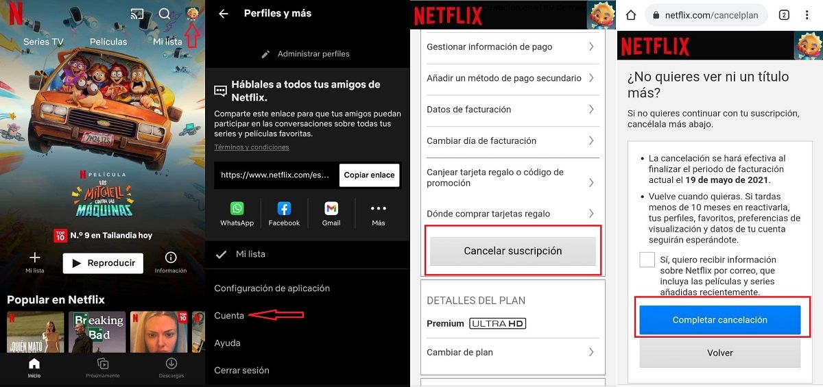Cómo dar de baja Netflix España de forma rápida y fácil