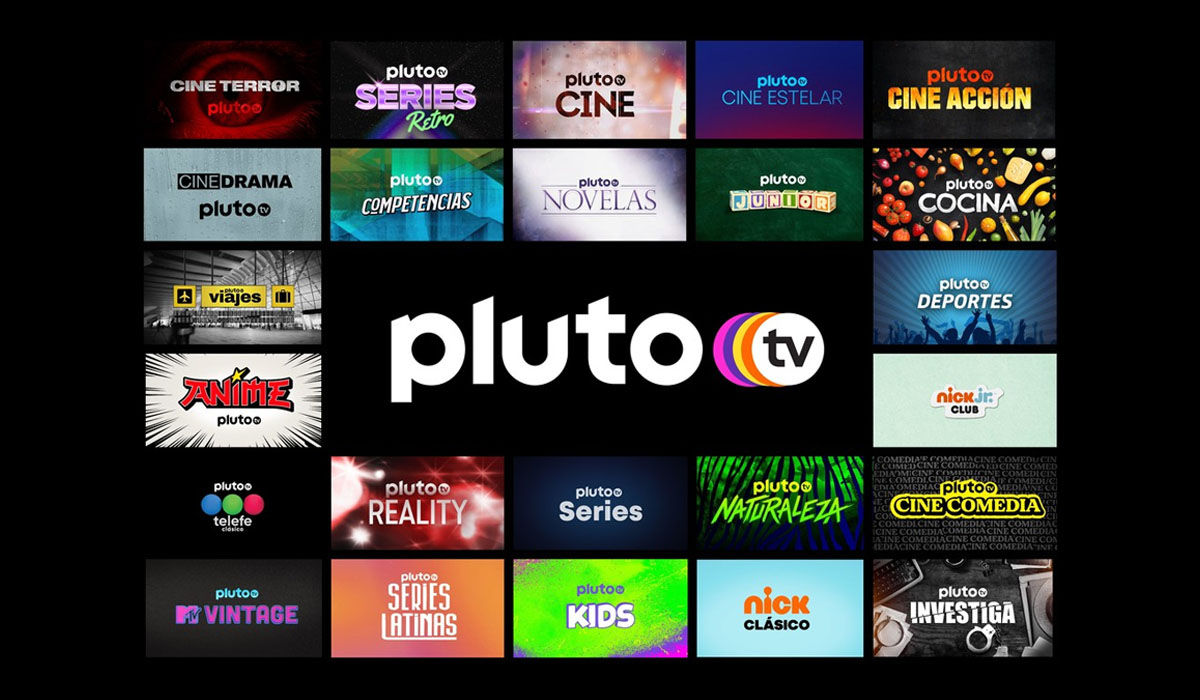 pluto tv canales disponibles