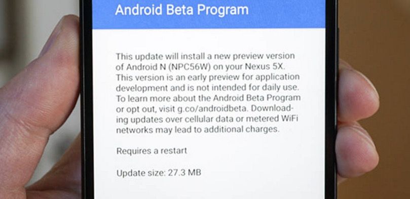 primera actualizacion android n preview