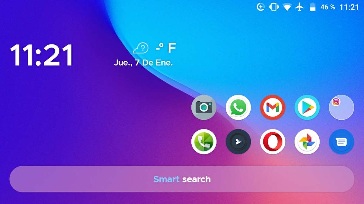 smart launcher 5 en modo tablet
