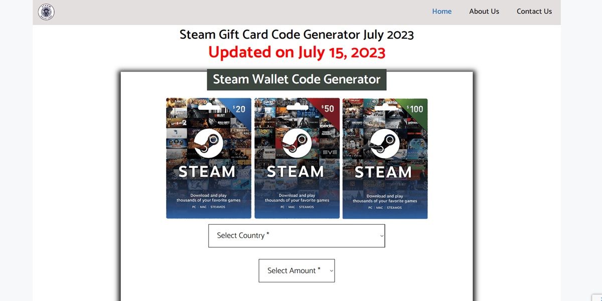 steam gift card generadores falsos