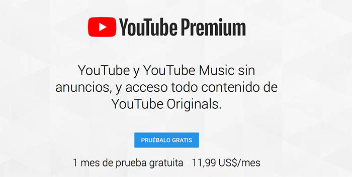 suscripcion de YouTube Music Premium