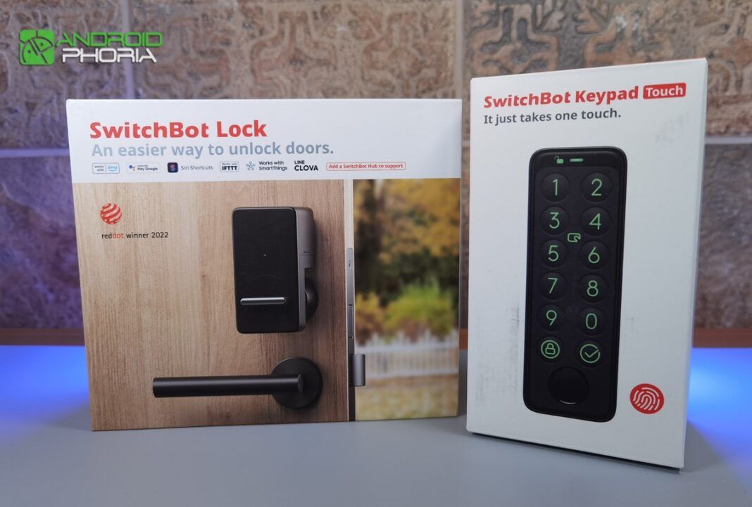 switchbot lock + keypad cajas
