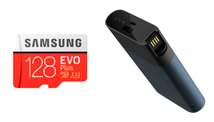 tarjeta Samsung EVO y router portatil Xiaomi