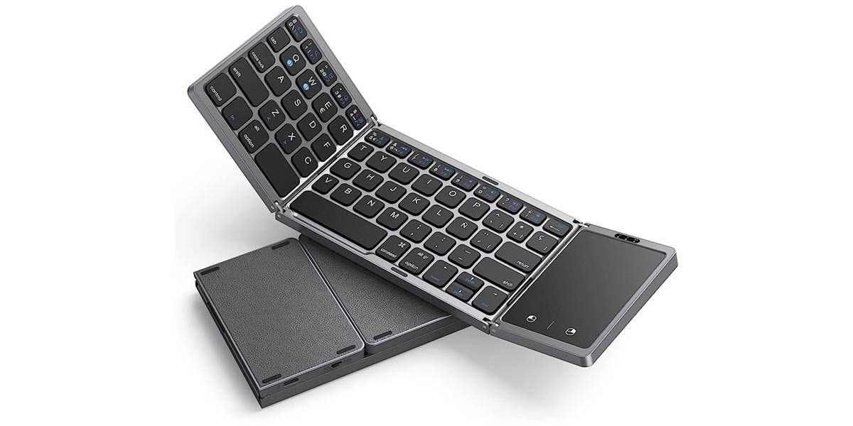 teclado bluetooth plegable ashu para smart tv