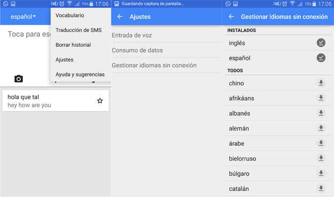 traducir offline google translate