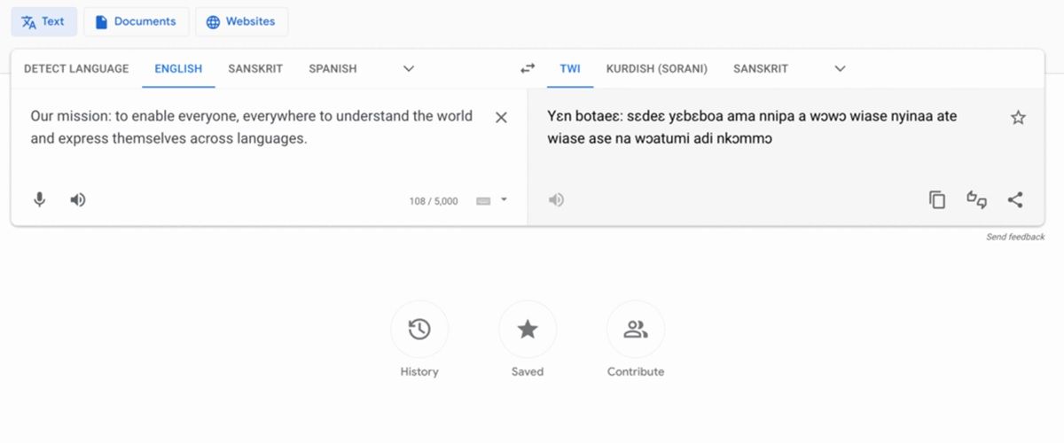 google nuevos idiomas kääntäjä