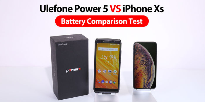 ulefone power 5 vs iphone xs bateria test
