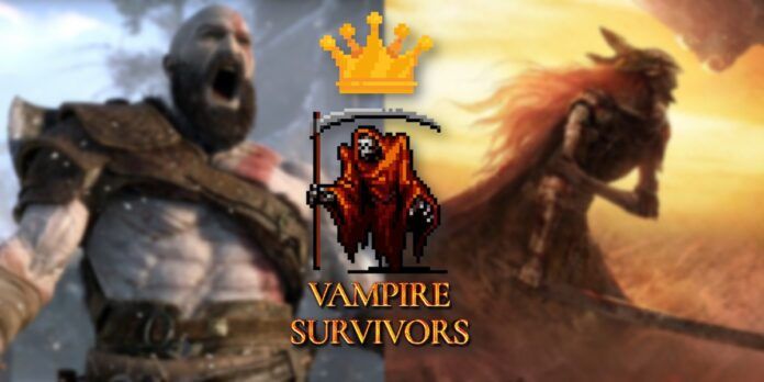 vampire survivors gana a elden ring y god of war ragnarok