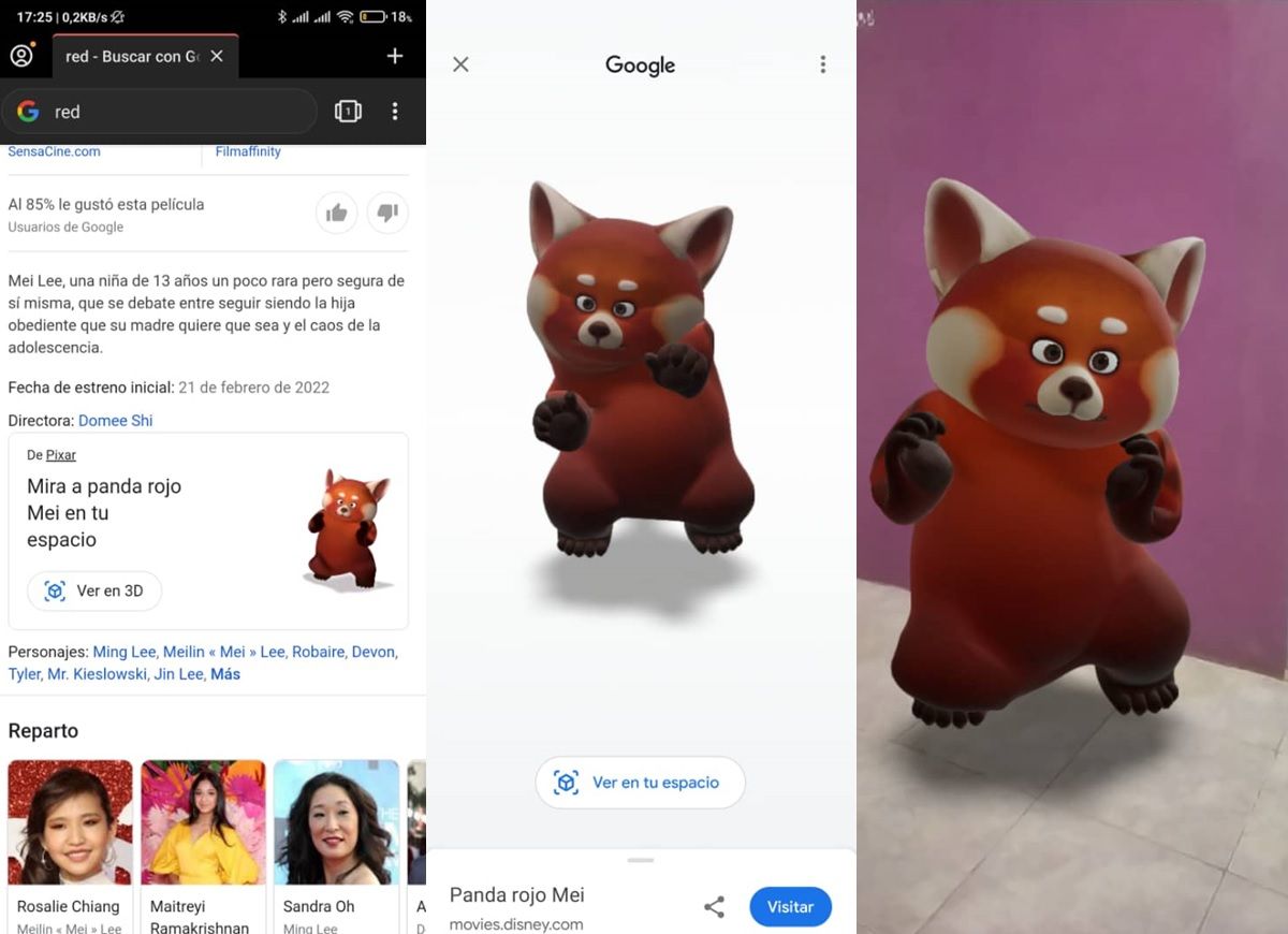 ver panda red realidad aumentada google