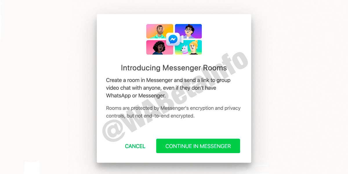 whatsapp videollamadas 50 personas messenger rooms