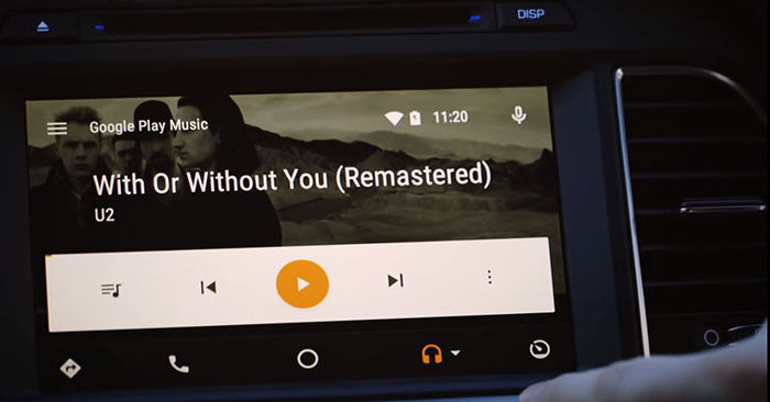 Widget música Android Auto
