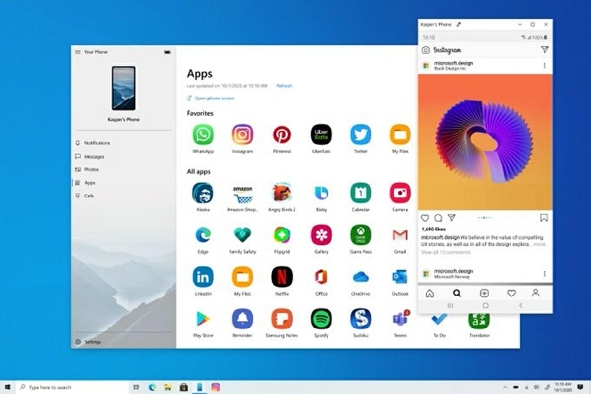 windows 10 tu telefono con apps de android