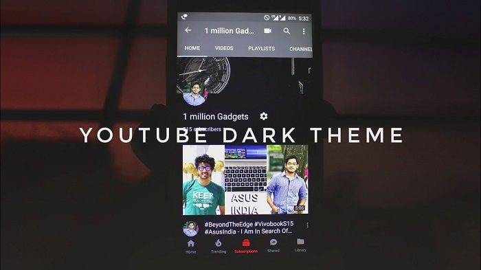 modo oscuro youtube