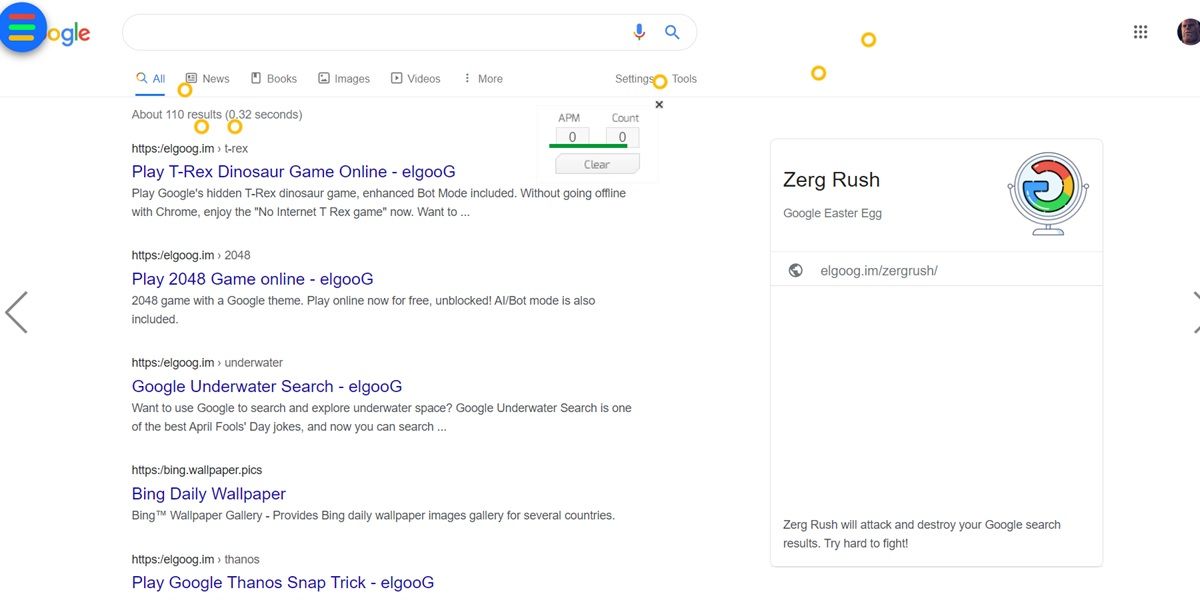 zerg rush juego google